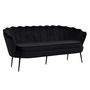 Voir la diapositive 1 : Paris Prix Canapé 3 Places en Velours  Calais  180cm Noir