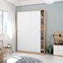 Voir la diapositive 2 : Armoire 2 Portes Coulissantes L120 x H 200 cm BOGUS