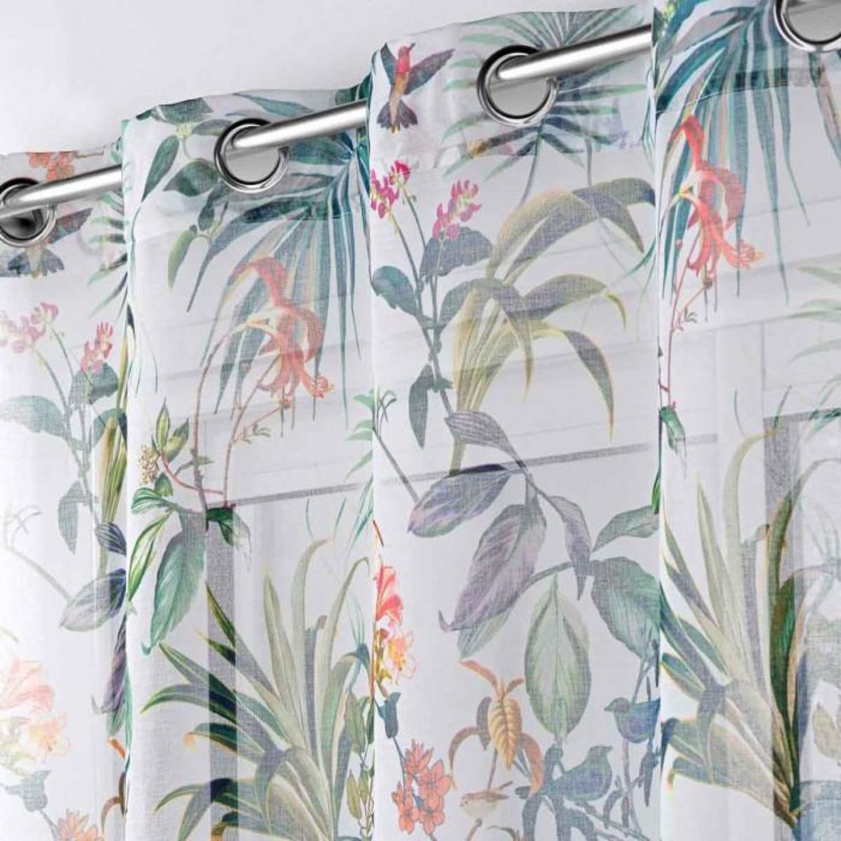 Paris Prix Rideau Voilage à Œillets  Féerie  140x240cm Blanc