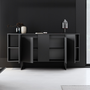 Voir la diapositive 5 : CONCEPT USINE Buffet design noir 4 portes BORAS