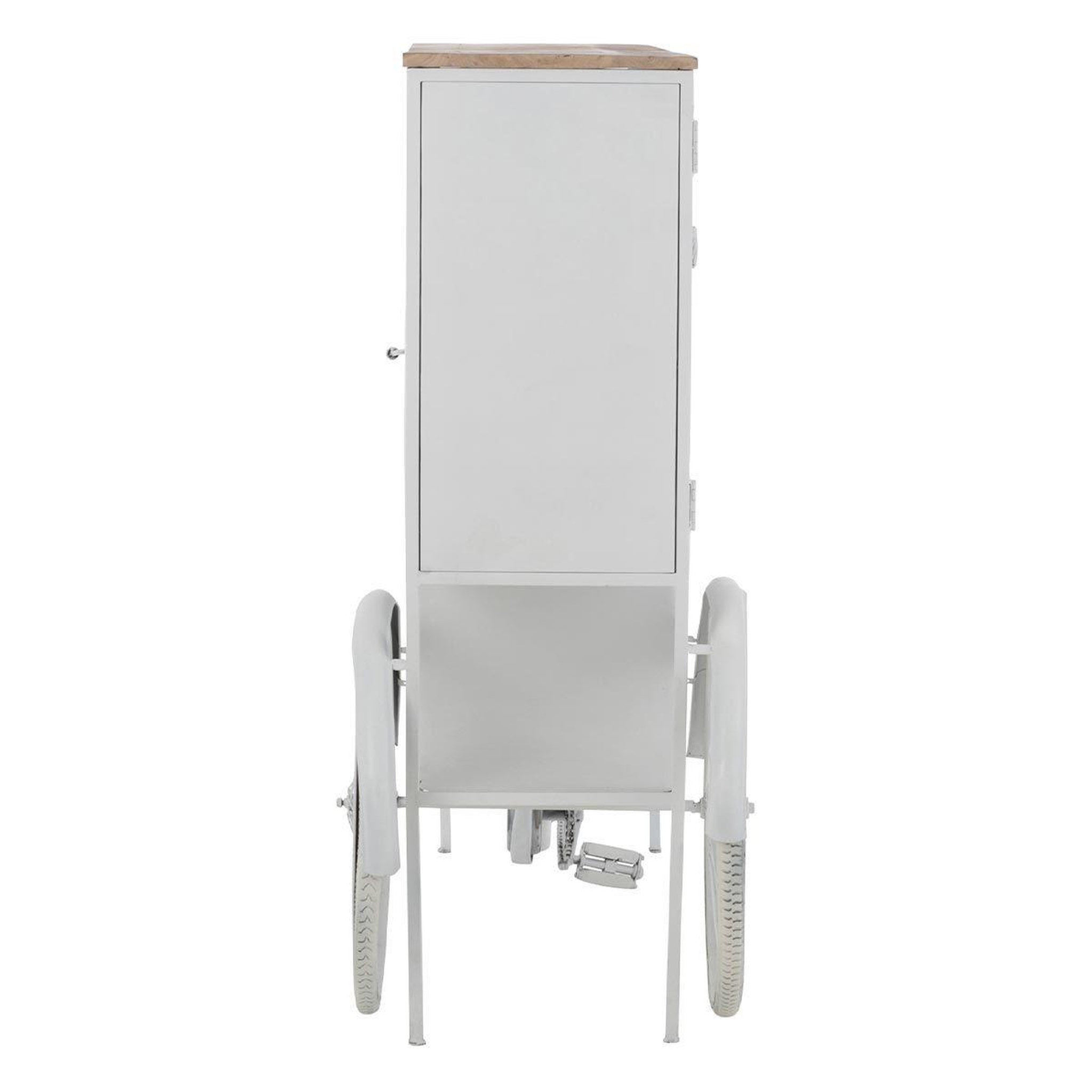 Voir la diapositive 4 : J-LINE Comptoir de bar en métal  vélo  173cm blanc