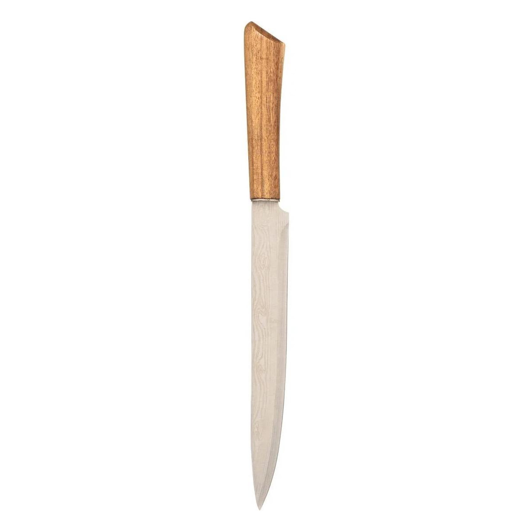 Voir la diapositive 4 : FIVE Bloc 5 couteaux en bois  acacia  36cm marron