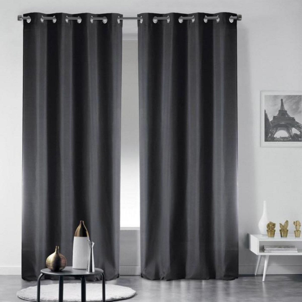 Paris Prix Rideau Occultant  Noche  135x240cm Charbon