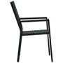 Voir la diapositive 4 : VIDAXL Chaises de jardin lot de 4 Noir PEHD Aspect de bois