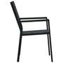 Voir la diapositive 4 : VIDAXL Chaises de jardin lot de 4 Noir PEHD Aspect de bois