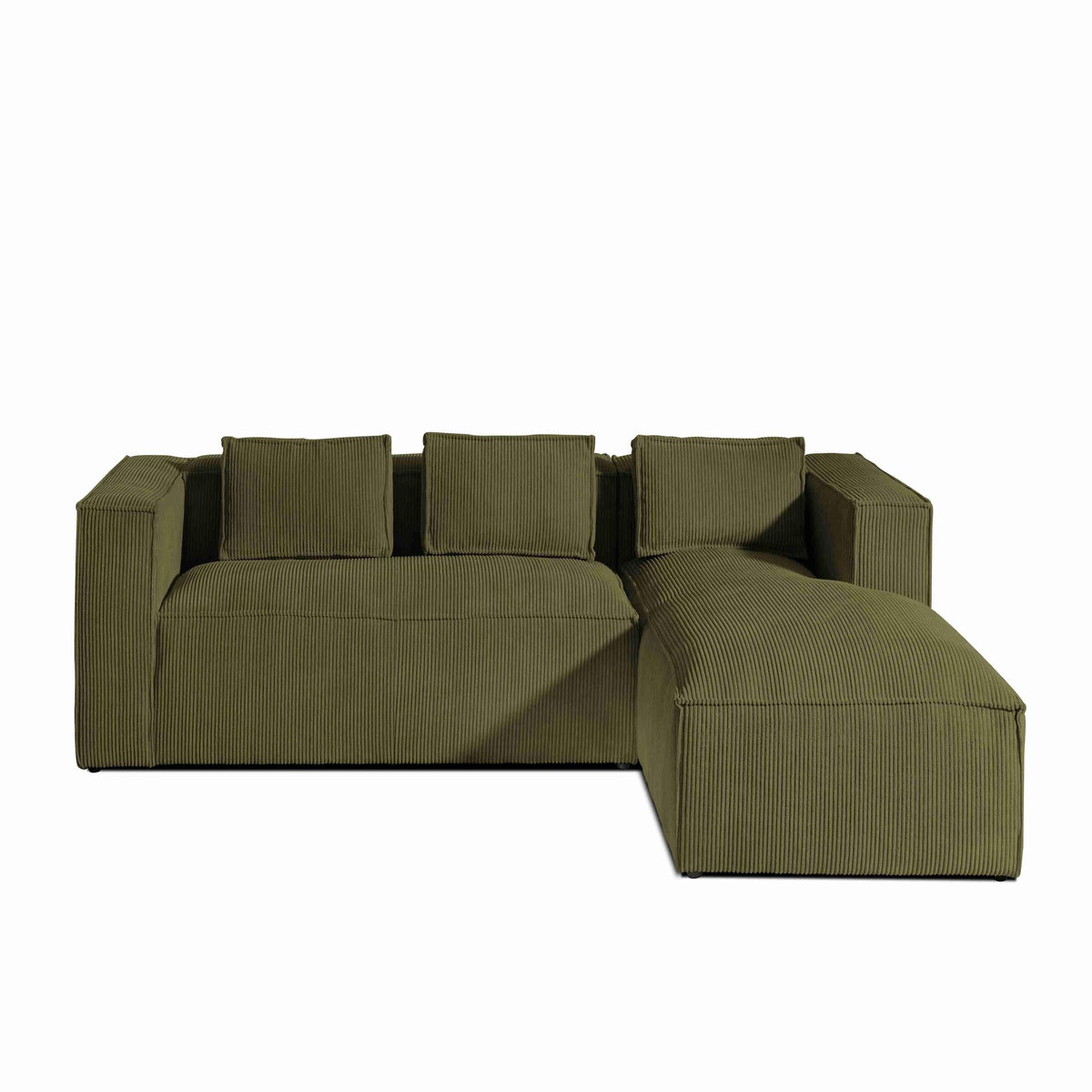 LISA DESIGN Stella - canapé d'angle - en velours côtelé - 4 places -style contemporain - droit