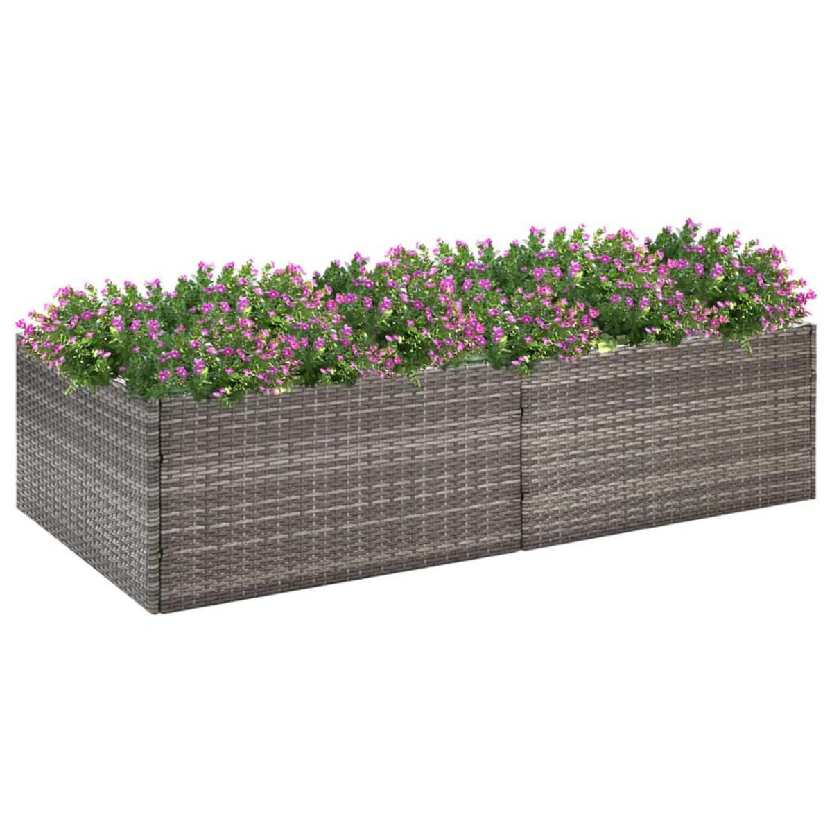 VIDAXL Jardiniere Gris 157x80x40 cm Resine tressee