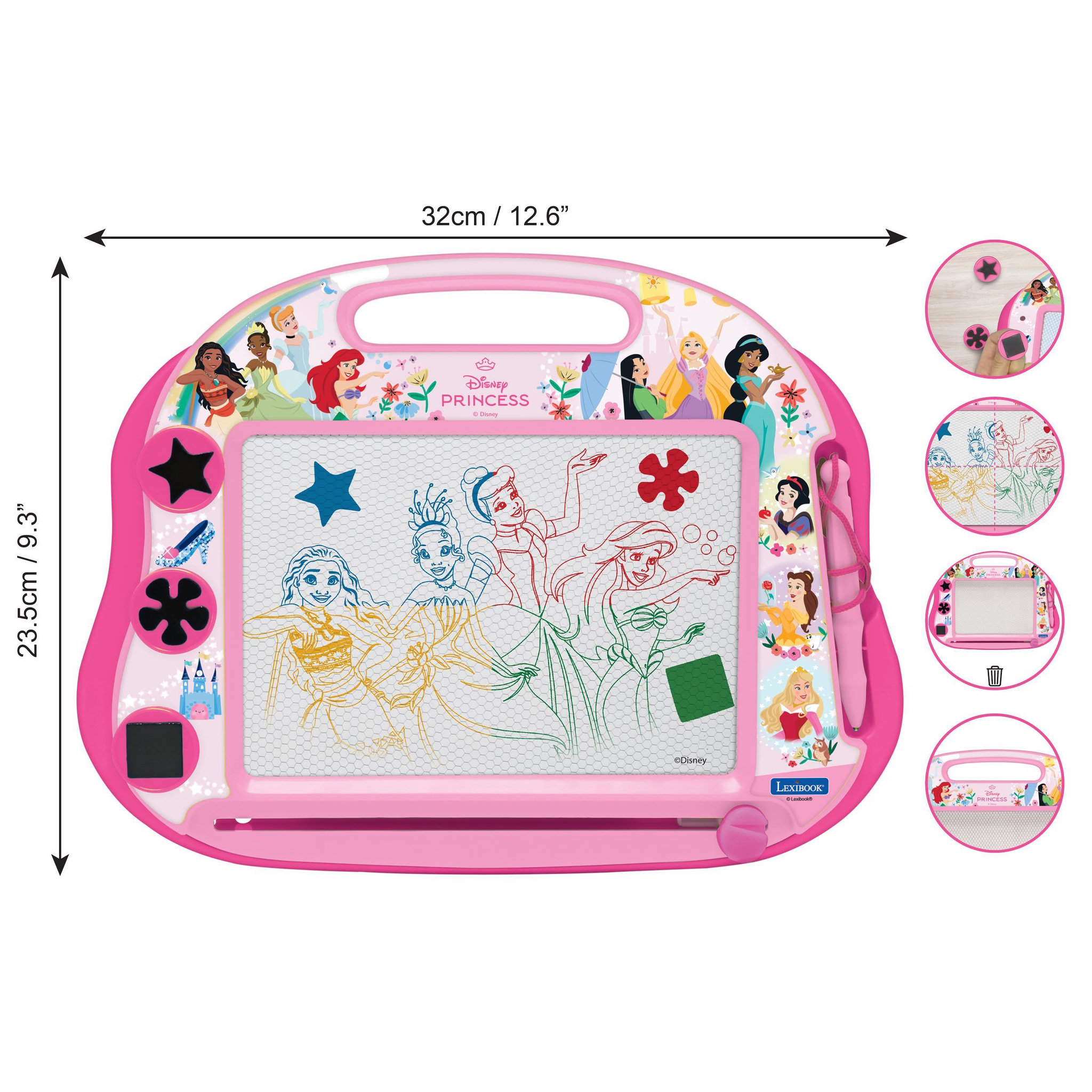 Voir la diapositive 2 : Lexibook Ardoise Magique Disney Princesses