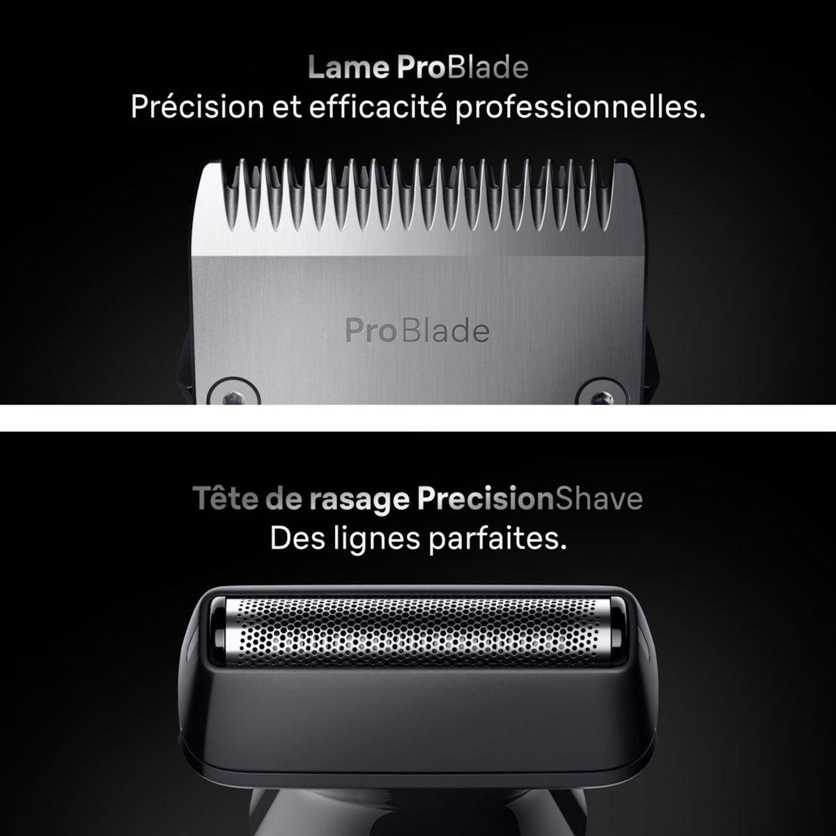BRAUN Tondeuse multi usages AIO7560, 14 hauteurs de coupe, précision 0,5 mm, autonomie 120 mn