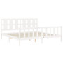 Voir la diapositive 5 : VIDAXL Cadre de lit sans matelas blanc bois de pin massif
