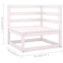 Voir la diapositive 6 : VIDAXL Salon de jardin 13 pcs avec coussins Blanc Bois de pin massif