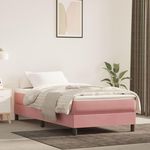 VIDAXL Matelas de lit a ressorts ensaches Rose 90x200x20 cm Velours