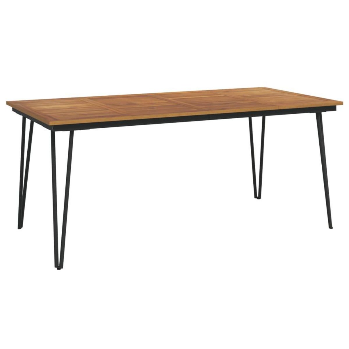 VIDAXL Table de jardin avec pieds epingle a cheveux 180x90x75 acacia