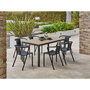 Voir la diapositive 3 : Paris Prix Ensemble Table de Jardin & 6 Fauteuils  Boston & Diego  150cm Gris Anthracite