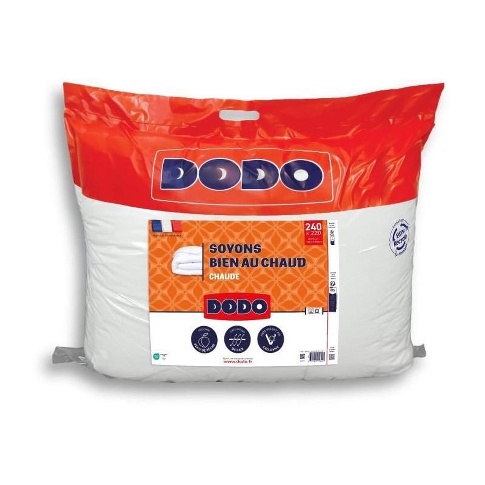 DODO DODO - Couette - Bien au chaud - 220 x 240 - 400g/m² - VOLUPT'AIR - Blanc