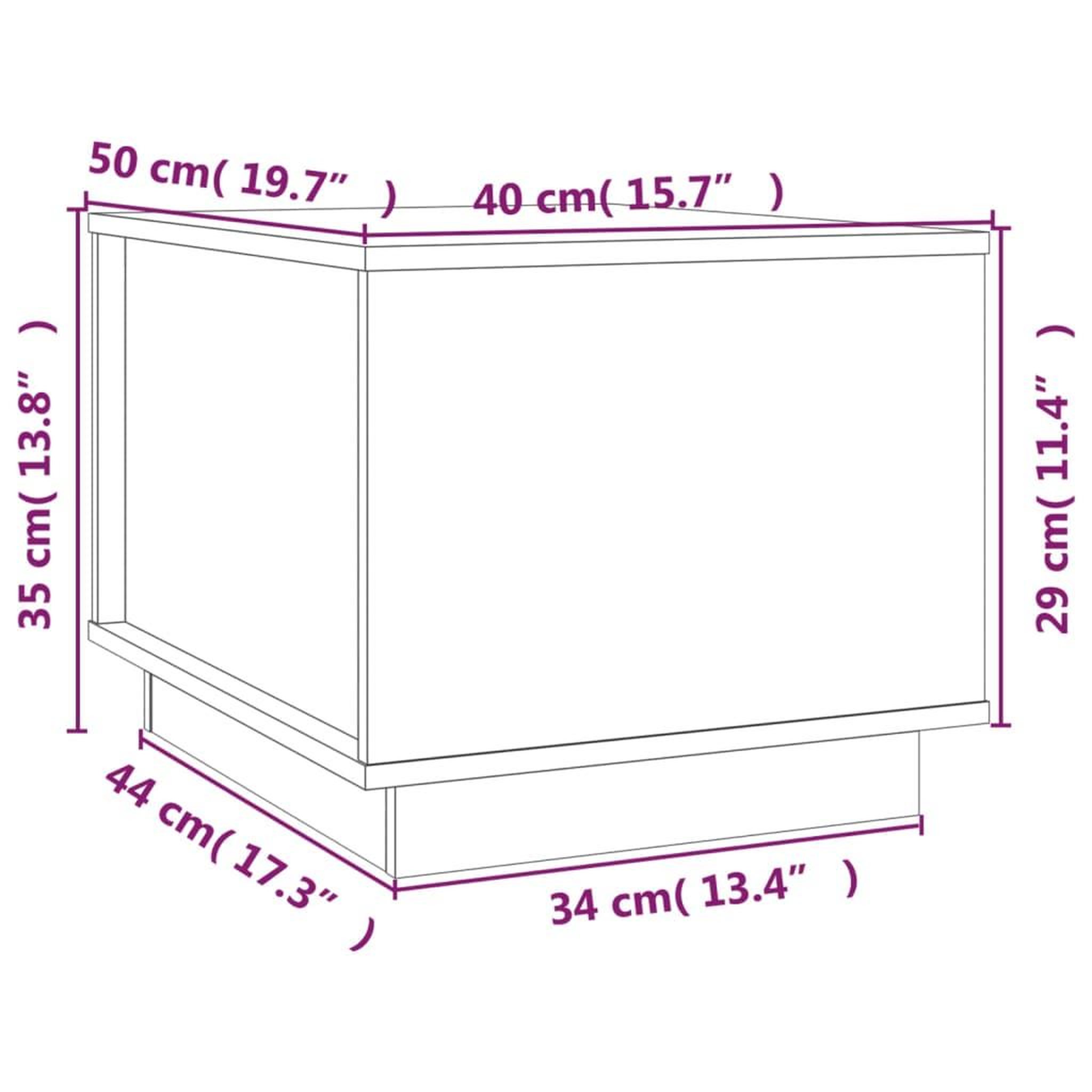 Voir la diapositive 6 : VIDAXL Table basse Marron miel 40x50x35 cm Bois massif de pin