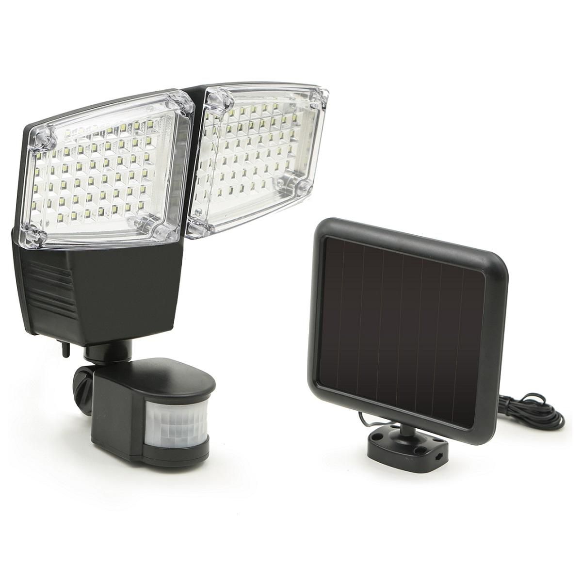 Projecteur solaire 2 têtes LED