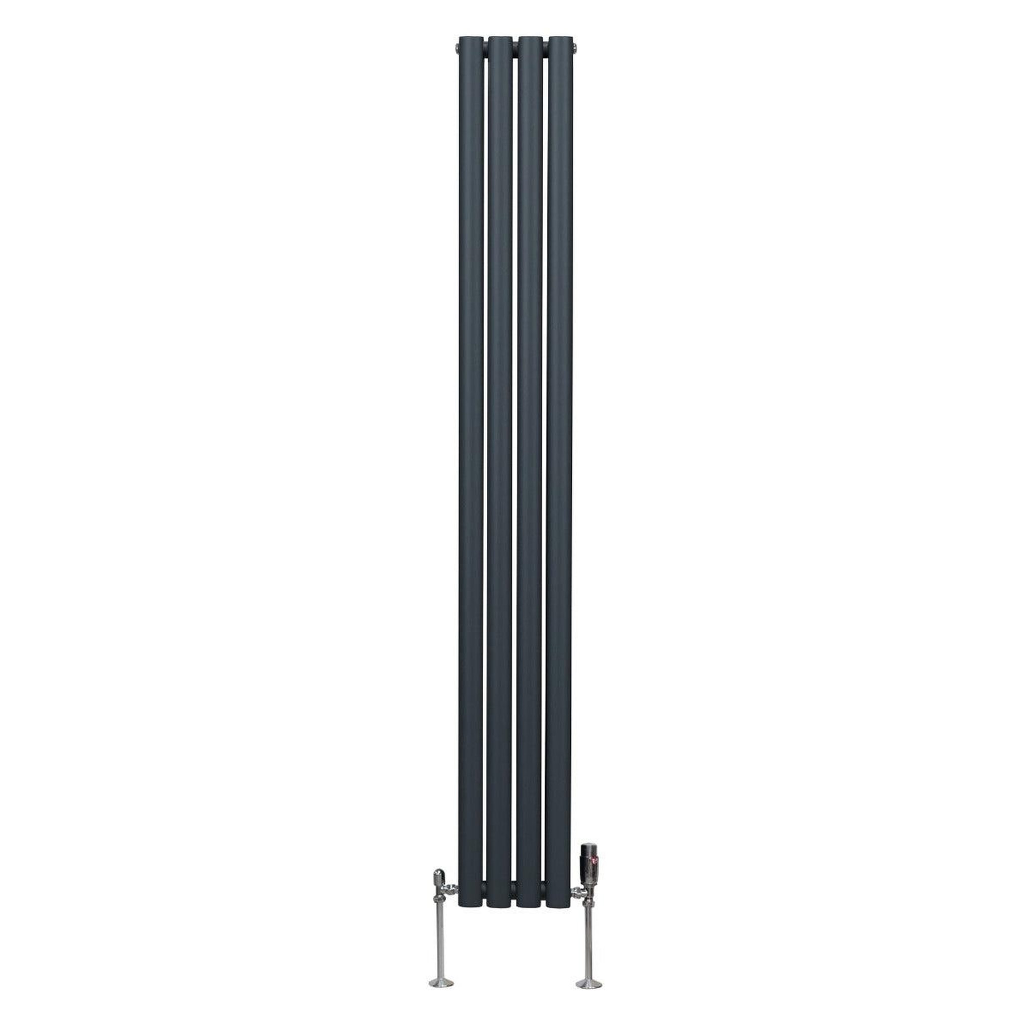 Voir la diapositive 2 : MONSTERSHOP Radiateur à colonnes ovales & robinet, 2 panneaux - 1800 x 240 mm