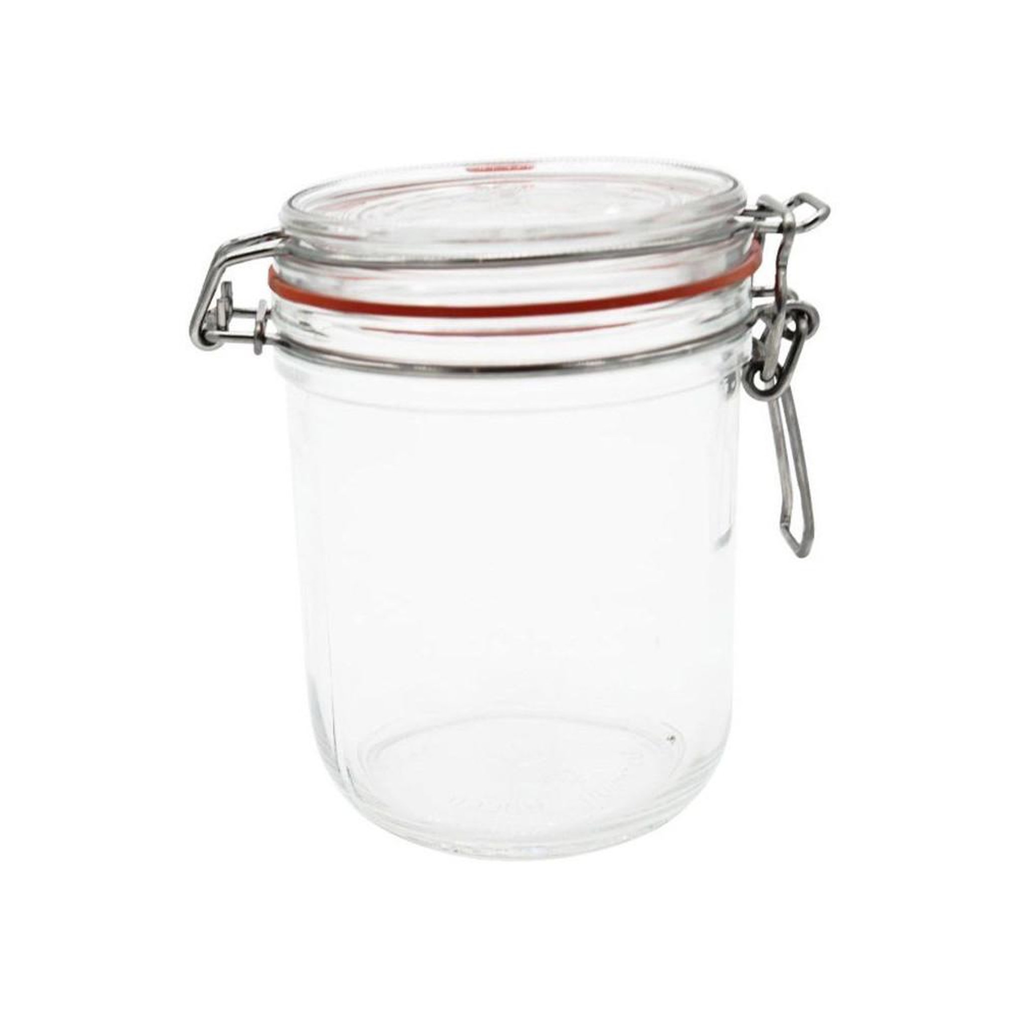 LE PRATIQUE Bocaux à armature en verre 500 ml ø85 mm avec fermeture à bascule inox, joint silicone, pack de 6