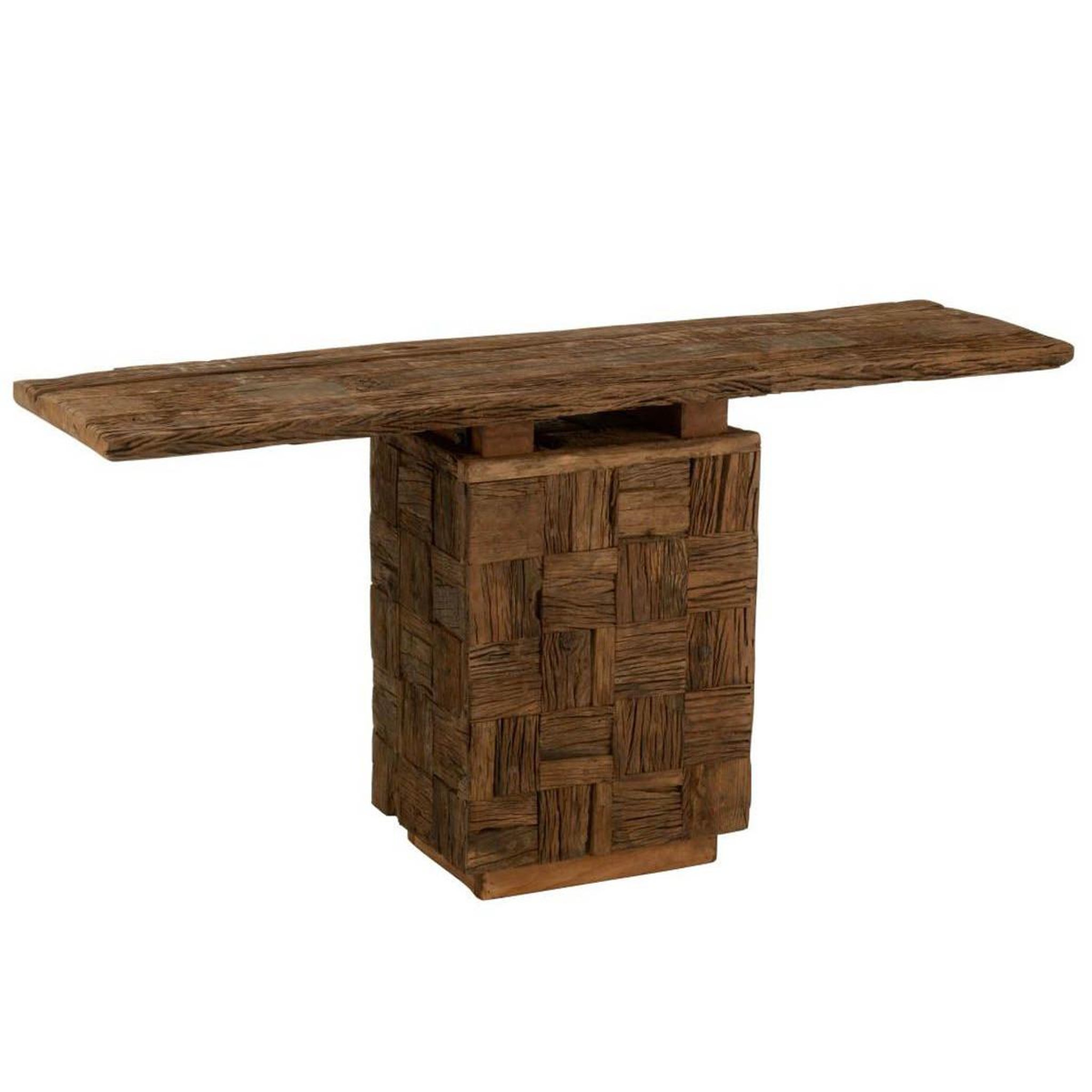J-LINE Console en bois  woody  150cm marron