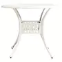 VIDAXL Table de jardin Blanc 90x90x74 cm Aluminium coule