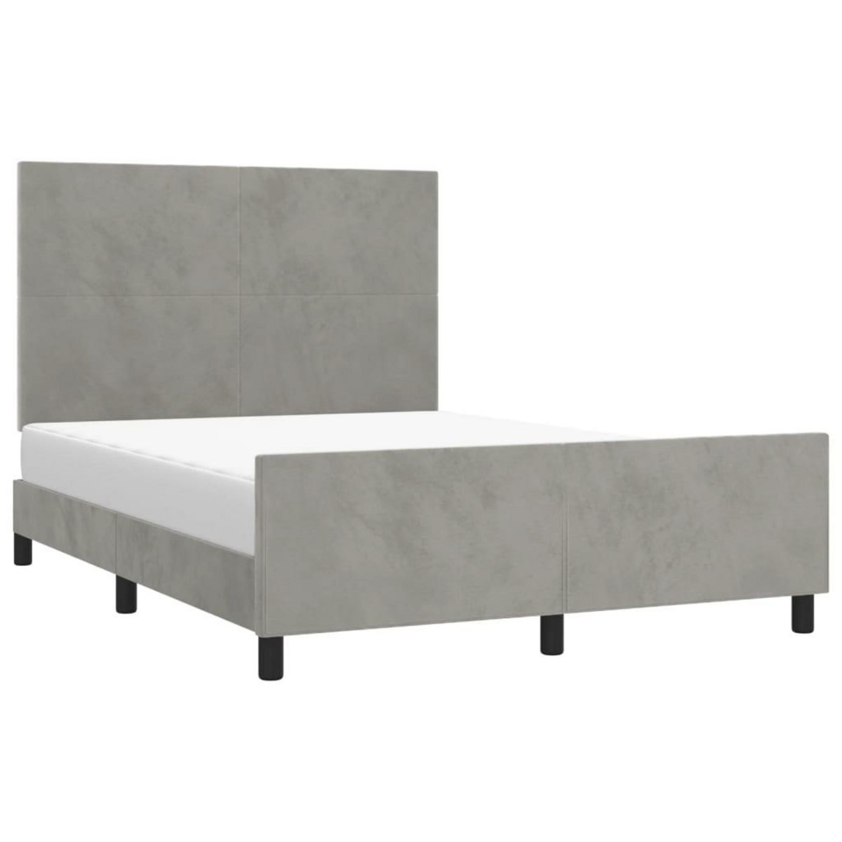 VIDAXL Cadre de lit sans matelas gris clair 140x200 cm velours