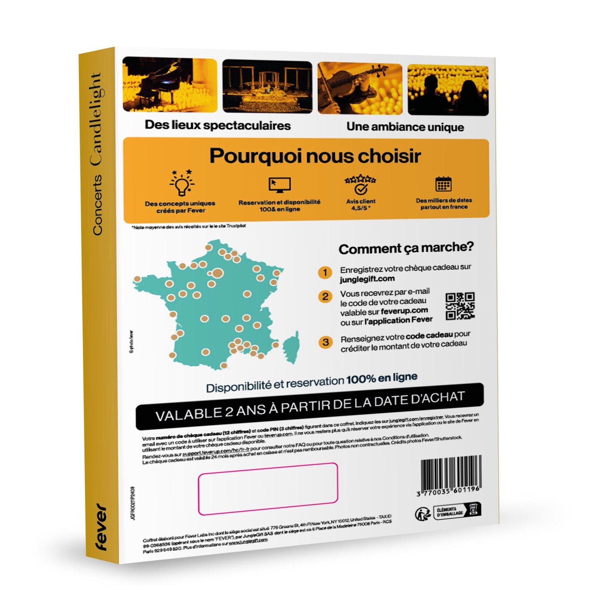 Voir la diapositive 3 : FEVER Coffret cadeau Fever - Concert à la bougie Candlelight*