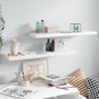 Voir la diapositive 1 : VIDAXL Etagere murale flottante 2 pcs Blanc brillant 90x23,5x3,8cm MDF