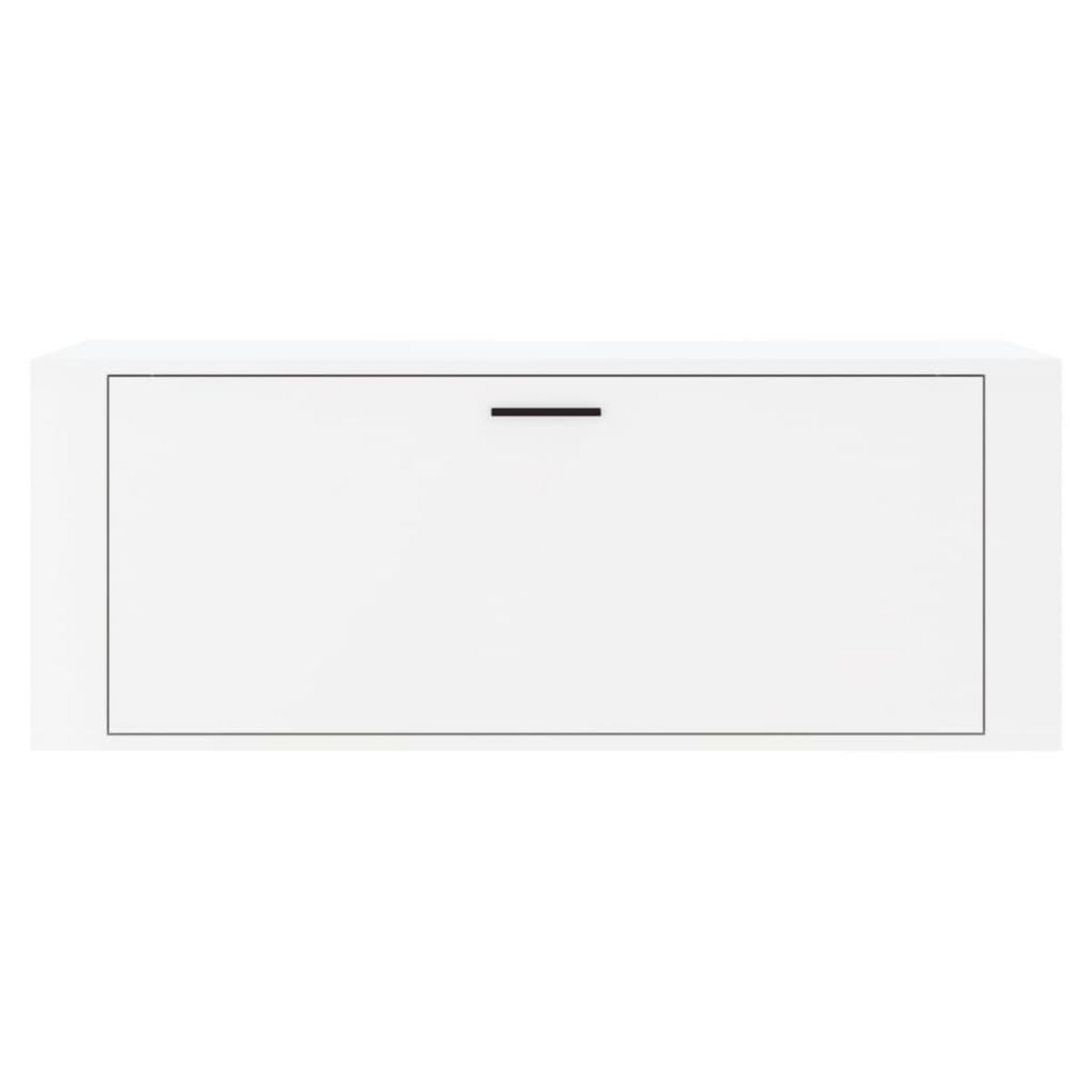 VIDAXL Armoire a chaussure murale Blanc brillant 100x35x38 cm
