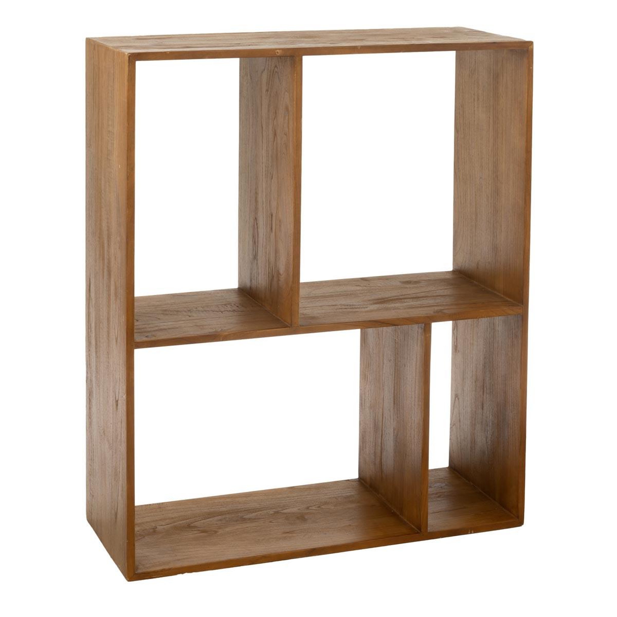 J-LINE Étagère Murale en Bois  Cub  119cm Marron