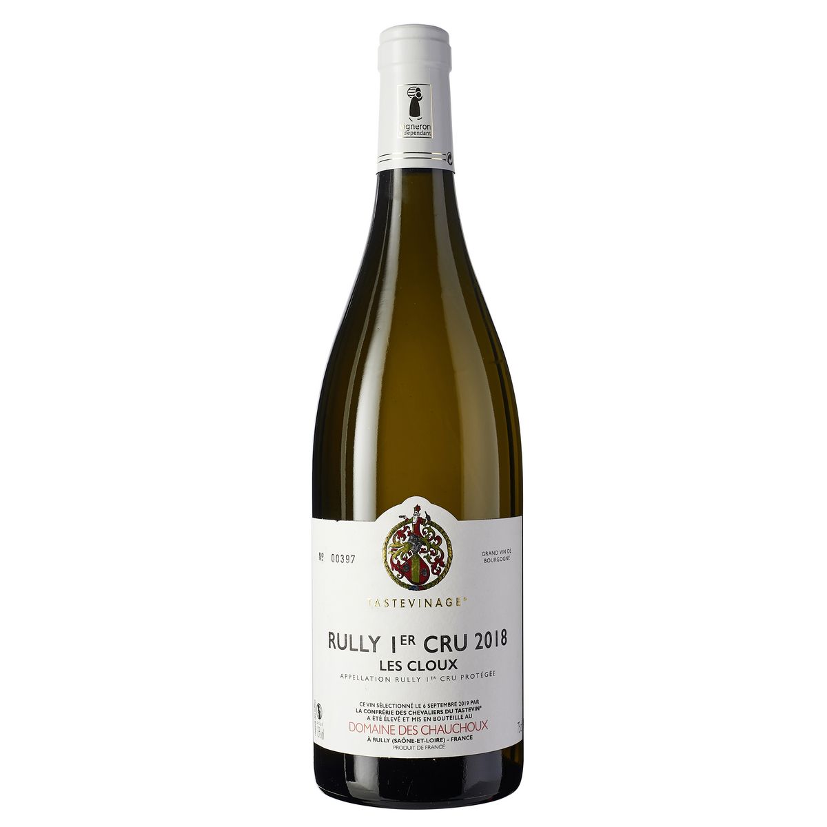 AOP Rully Domaine Des chauchoux premier cru 2018 blanc 75cl