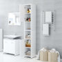 Voir la diapositive 3 : VIDAXL Armoire de salle de bain Blanc 30x30x183,5 cm Bois d'ingenierie