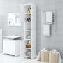 Voir la diapositive 3 : VIDAXL Armoire de salle de bain Blanc 30x30x183,5 cm Bois d'ingenierie