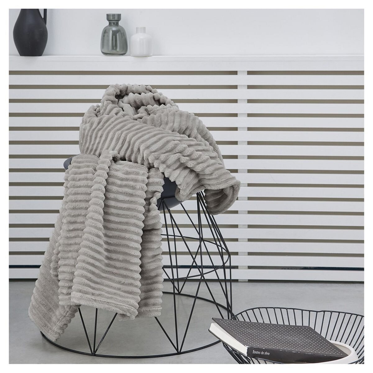 TODAY Plaid côtelé uni 