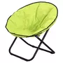 OUTSUNNY Loveuse fauteuil rond de jardin fauteuil lune papasan pliable grand confort 80L x 80l x 75H cm grand coussin fourni oxford