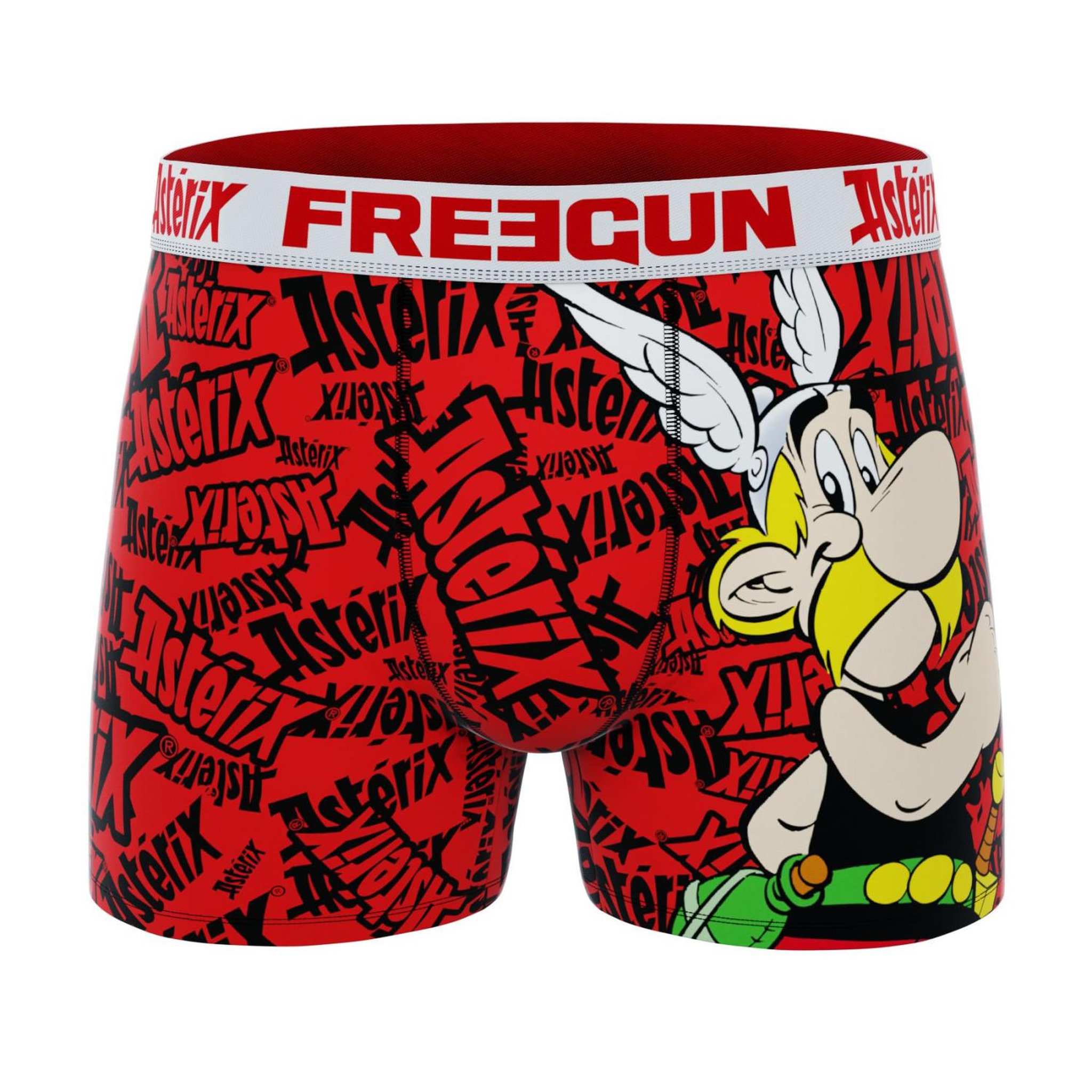 Voir la diapositive 3 : FREEGUN Lot de 3 boxers homme Asterix et Obelix