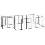 VIDAXL Chenil Noir 8,47 m^2 Acier