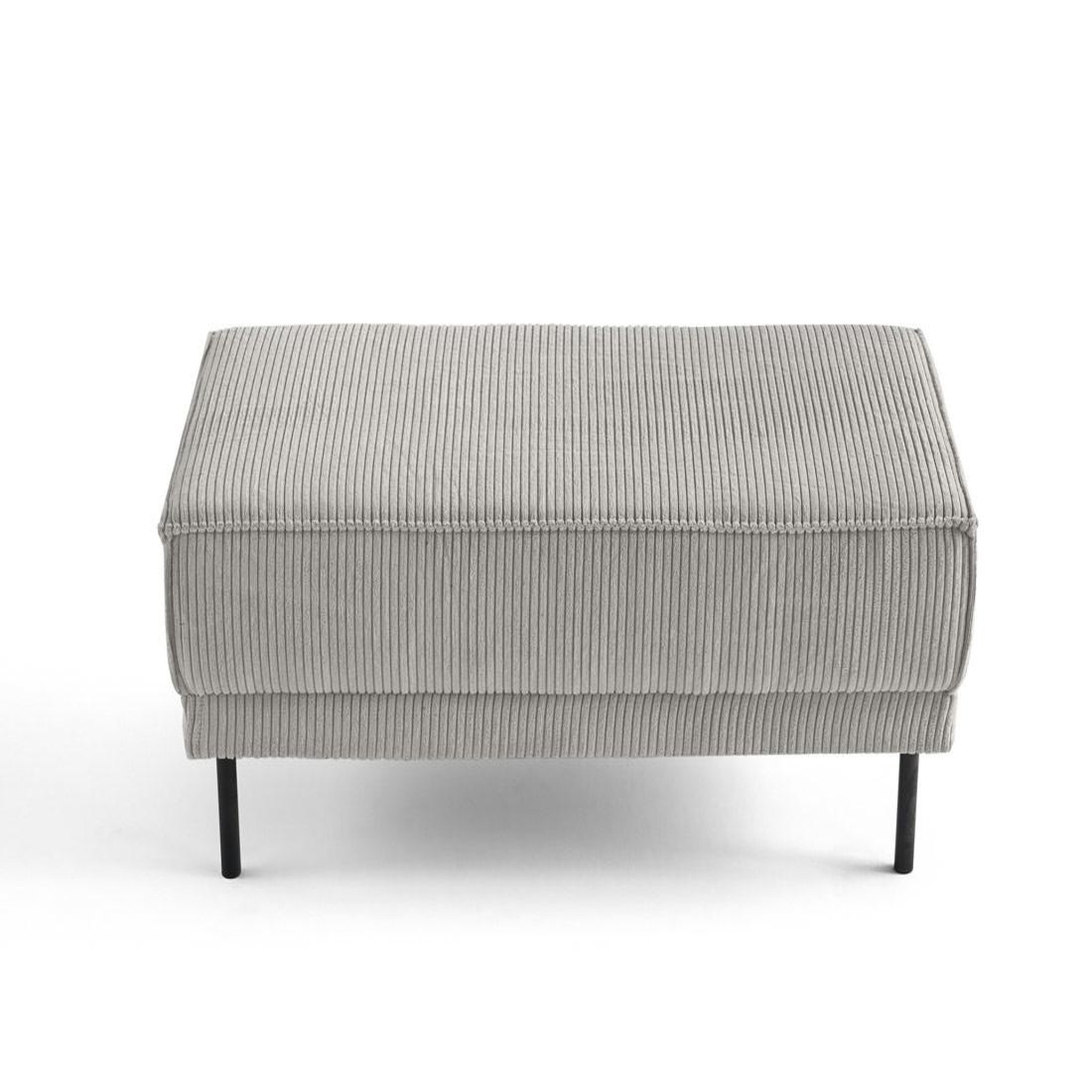 Voir la diapositive 6 : BEST MOBILIER Charlie - pouf - pieds hauts - en velours côtelé