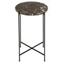 Voir la diapositive 1 : LISA DESIGN Ezaro - table basse ronde - 42 cm - plateau en marbre - pieds en acier