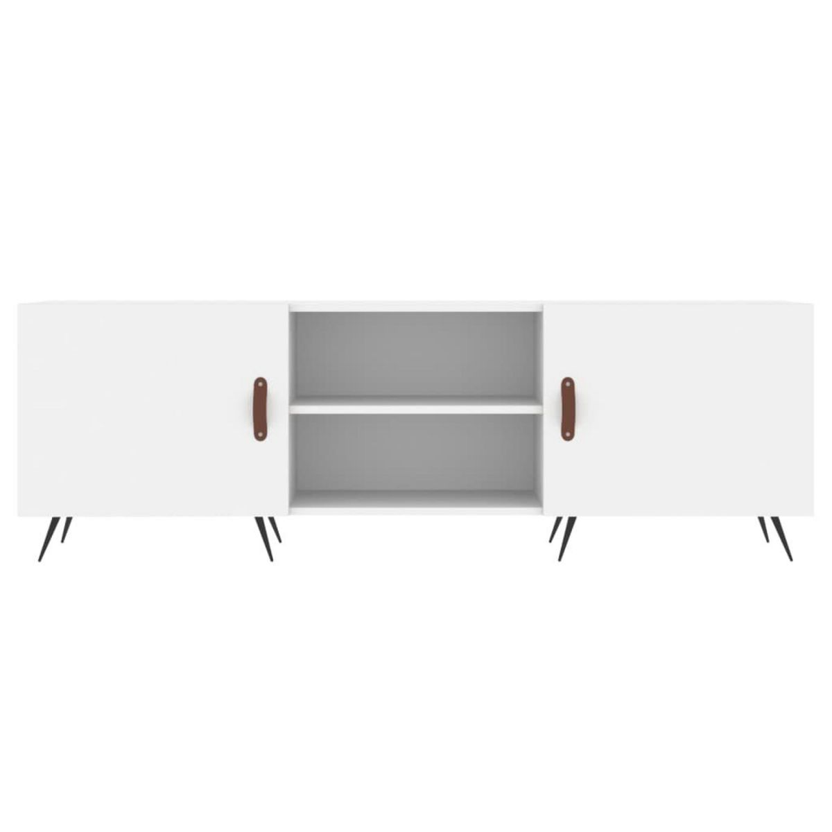 VIDAXL Meuble TV blanc 150x30x50 cm bois d'ingenierie