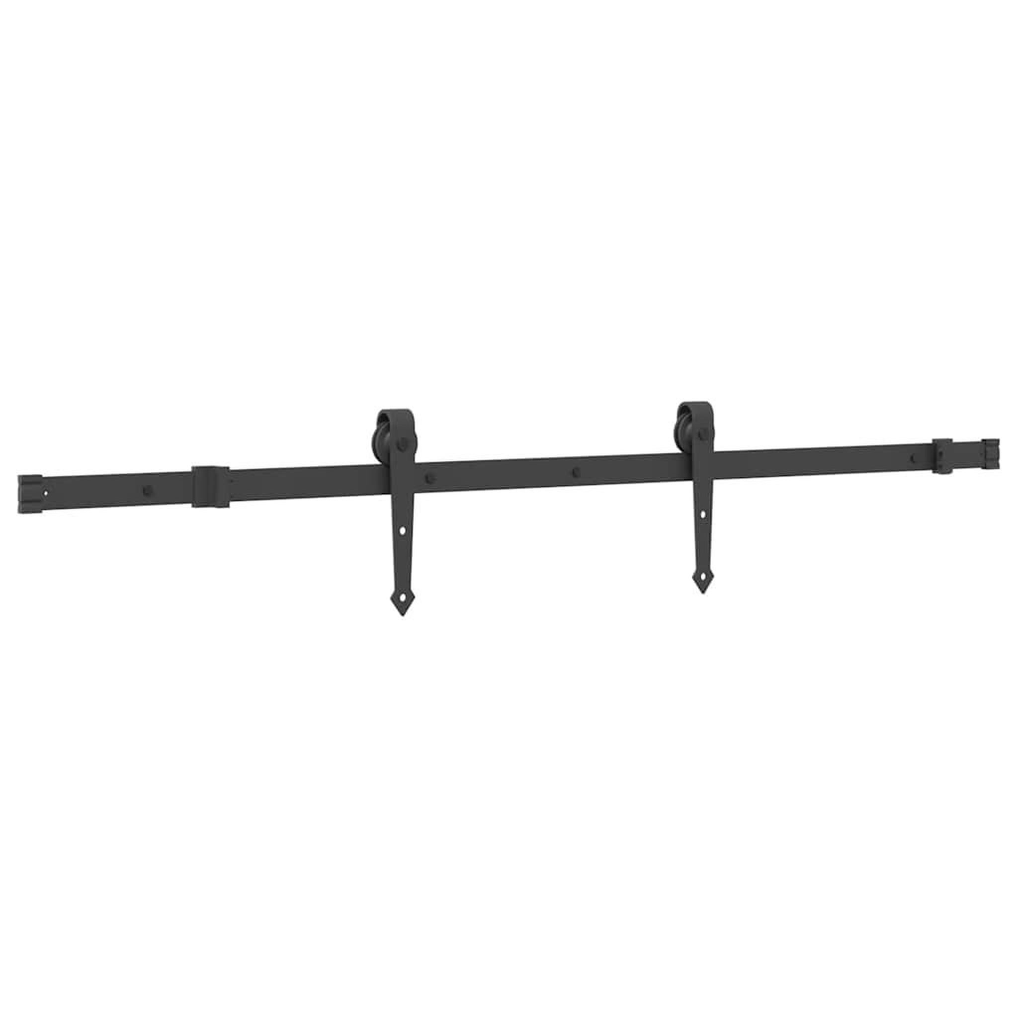 Voir la diapositive 2 : VIDAXL Kit de quincaillerie de porte coulissante 152,5 cm acier noir