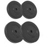 Voir la diapositive 2 : VIDAXL Plaques de poids 4 pcs 30 kg Beton