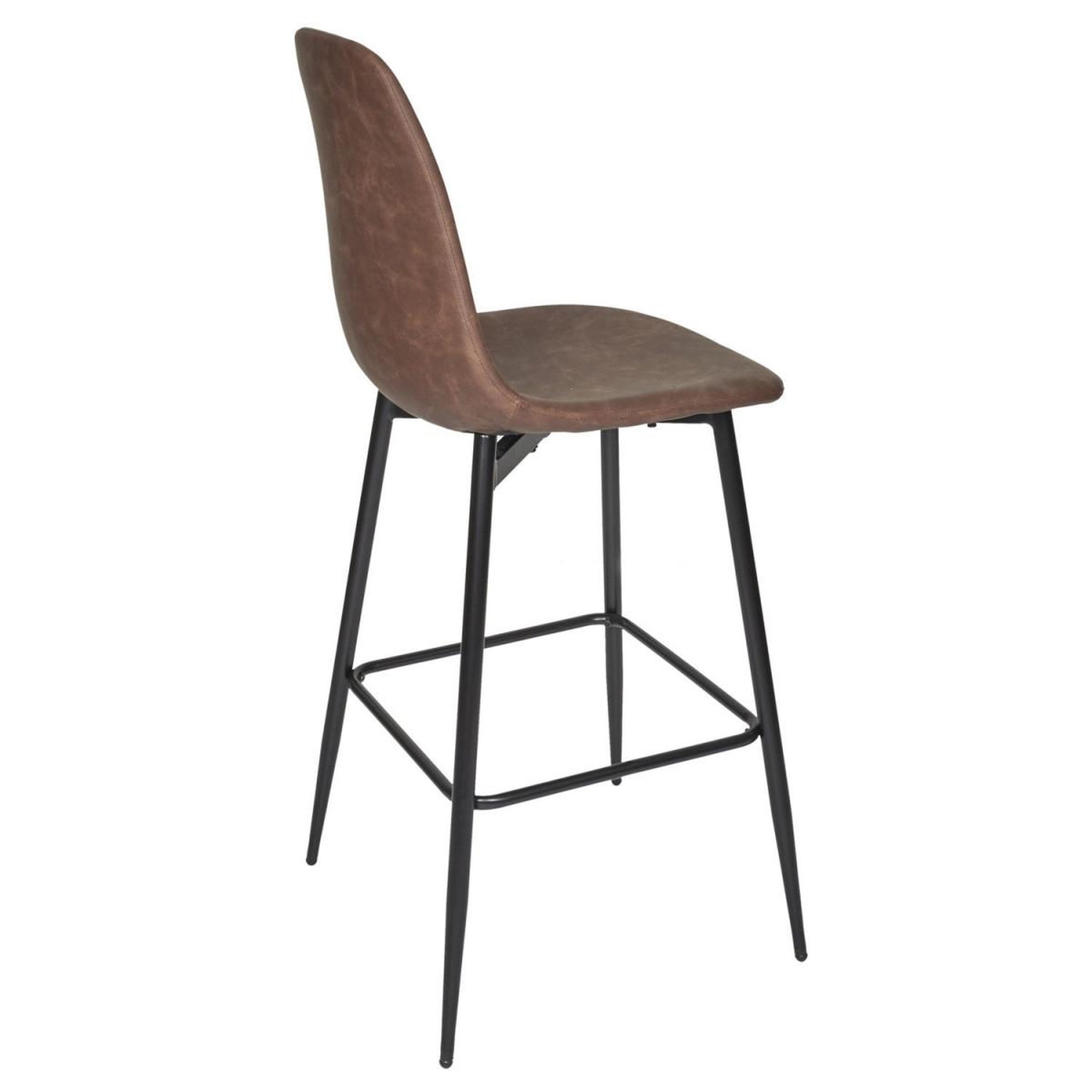 Voir la diapositive 6 : The Home Deco Factory Lot de 2 chaises de bar  amber  106cm marron