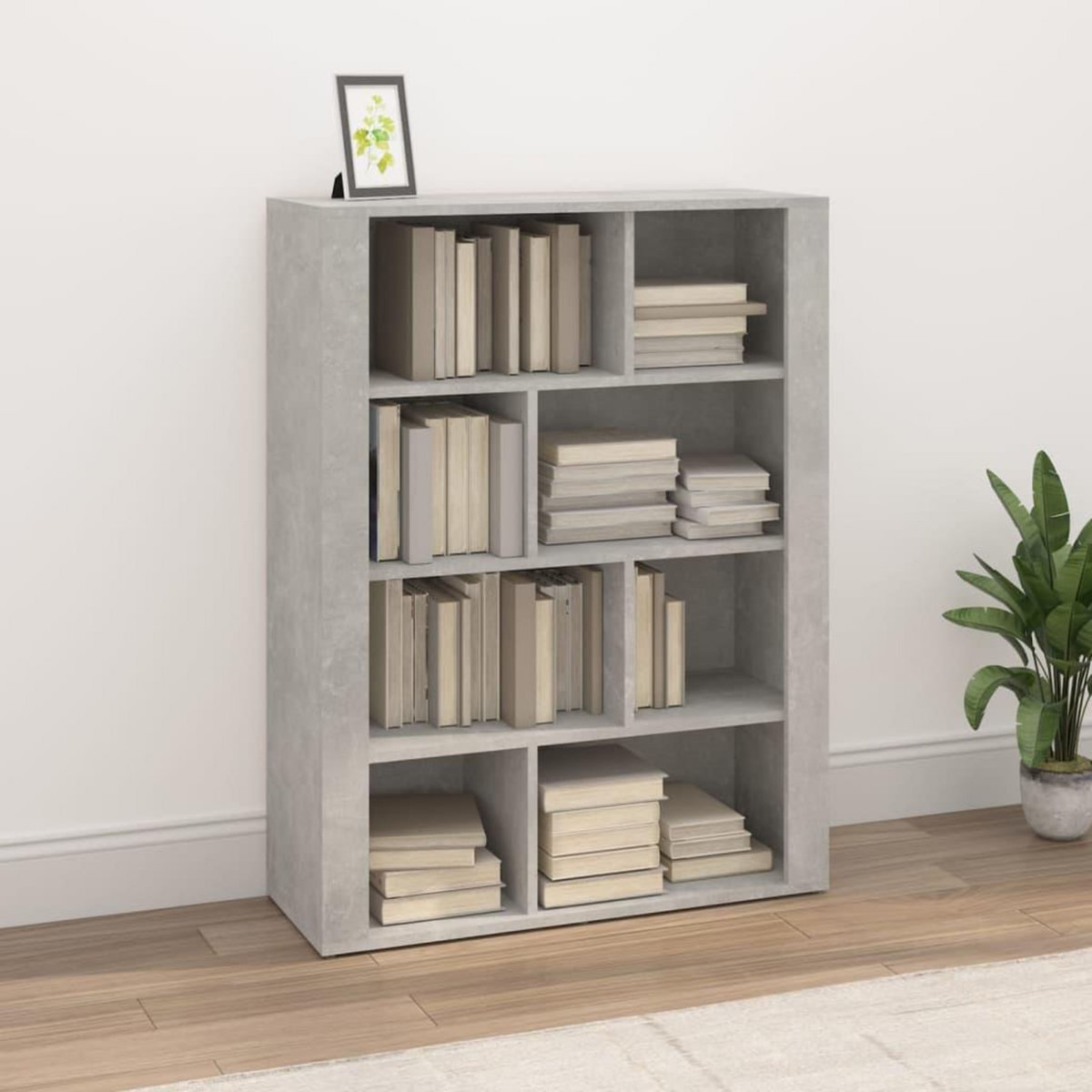 VIDAXL Buffet Gris beton 80x30x106 cm Bois d'ingenierie