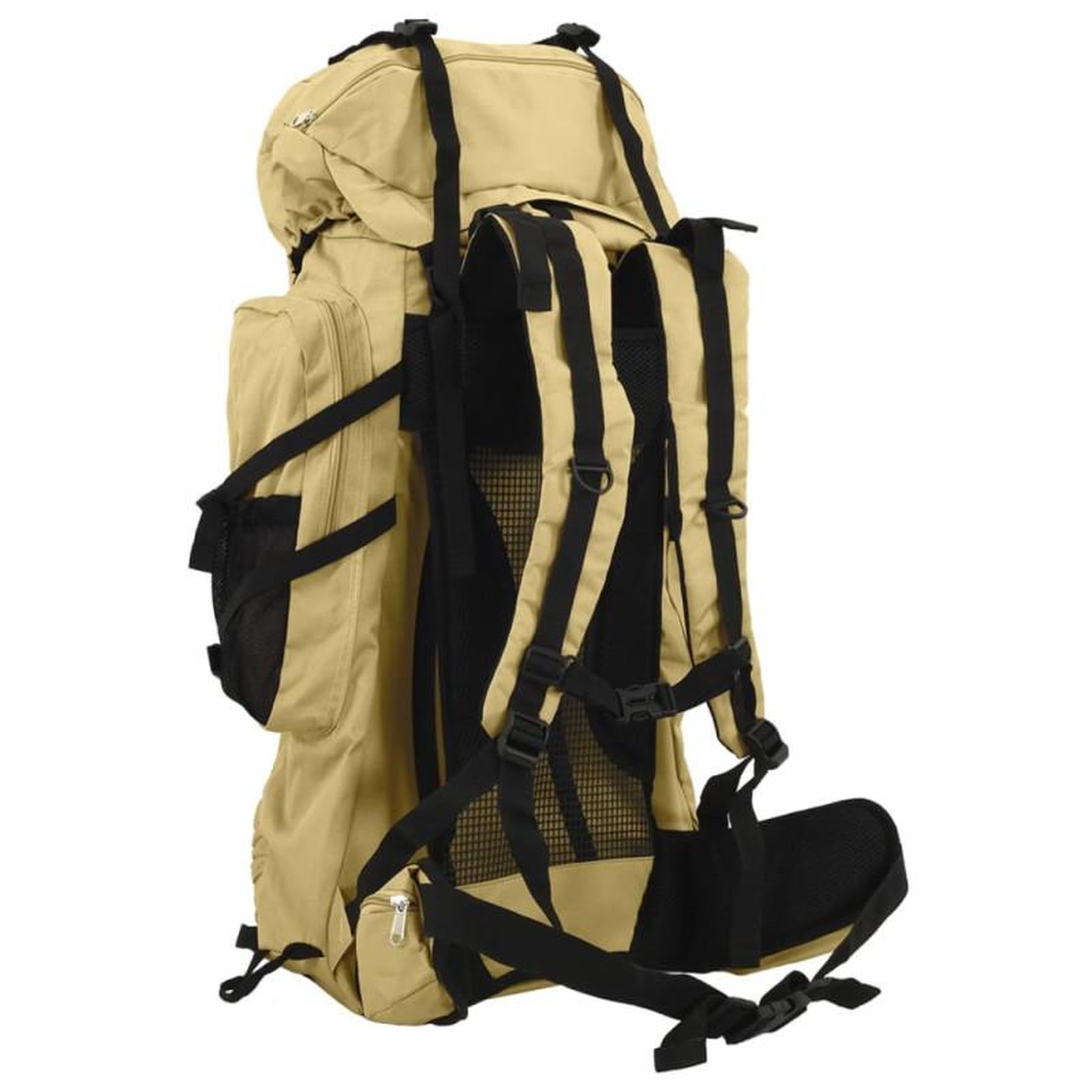 Voir la diapositive 3 : VIDAXL Sac à dos de randonnée kaki 100 L tissu oxford