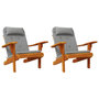 Voir la diapositive 4 : VIDAXL Coussins de chaise adirondack lot de 2 gris tissu oxford
