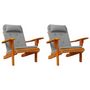 Voir la diapositive 4 : VIDAXL Coussins de chaise adirondack lot de 2 gris tissu oxford