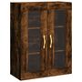 Voir la diapositive 2 : VIDAXL Armoire murale chene fume 69,5x34x90 cm
