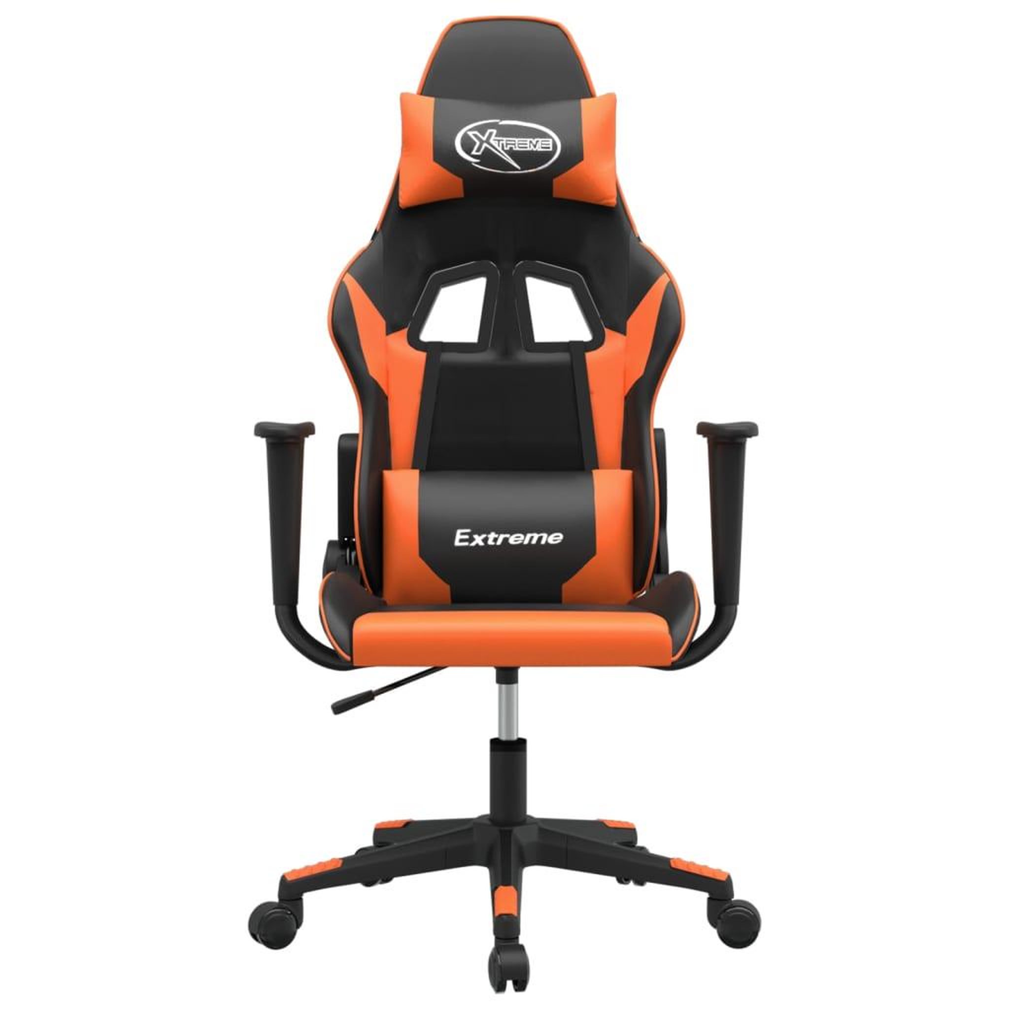 Voir la diapositive 3 : VIDAXL Chaise de jeu Noir et orange Similicuir
