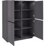 Voir la diapositive 1 : Buffet haut moderne 4 portes 100 cm LUCERA